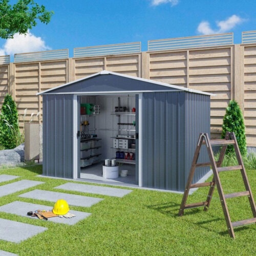 Featured image for “YardMaster 108AEYZ Castleton Apex Metal Shed”