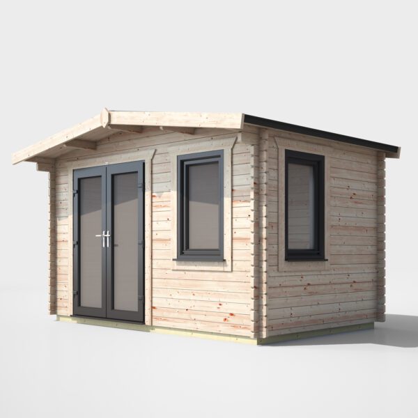Power Chalet Log Cabin 8x12 - Door in Left 812PCLCDDW
